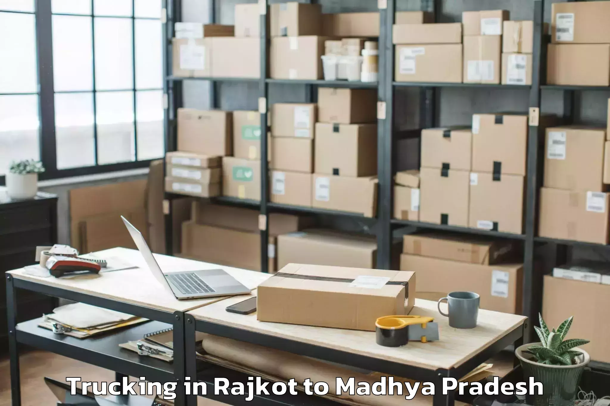 Quality Rajkot to Basoda Trucking